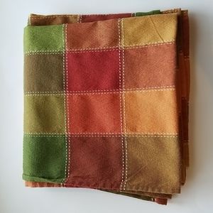 Beautiful Checkered Tablecloth Harvest Fall Colors